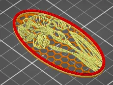 Pendant iris flower pattern