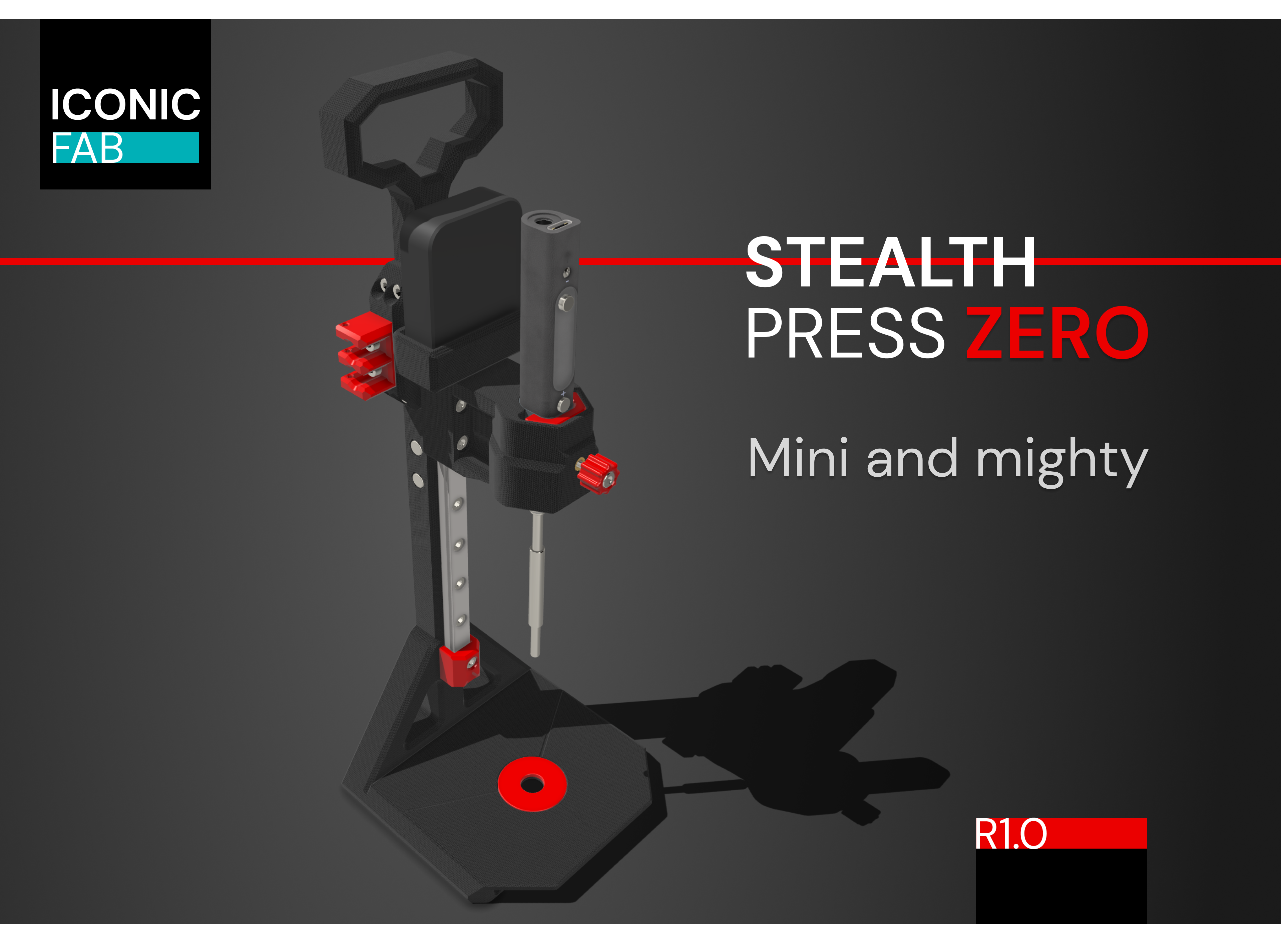 Stealth Press ZERO (small footprint heat set insert press)