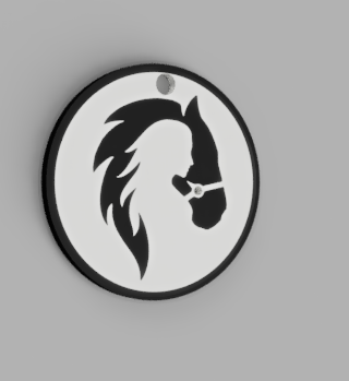 Girl-horse keychain