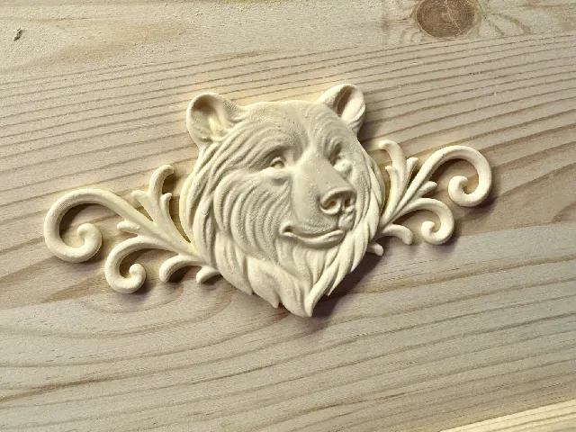 relief set bear 2 animal symbol model