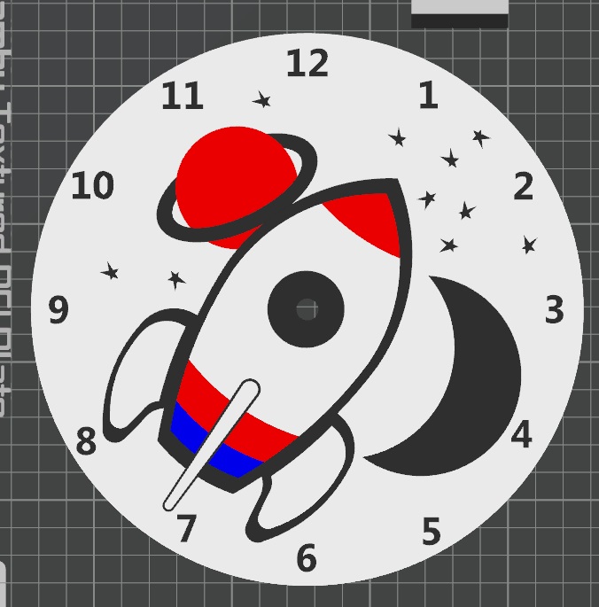 Miniatura 2 do modelo 3D Rocket Clock