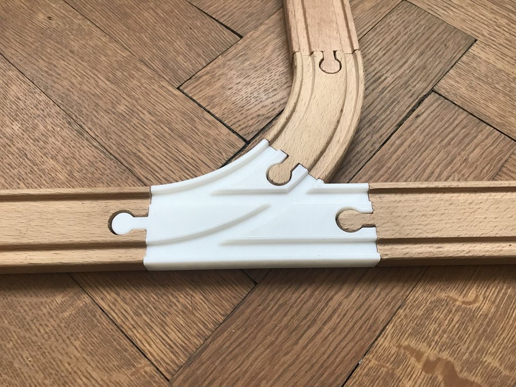 Small 45deg Switch - Brio/IKEA Wooden Train Track