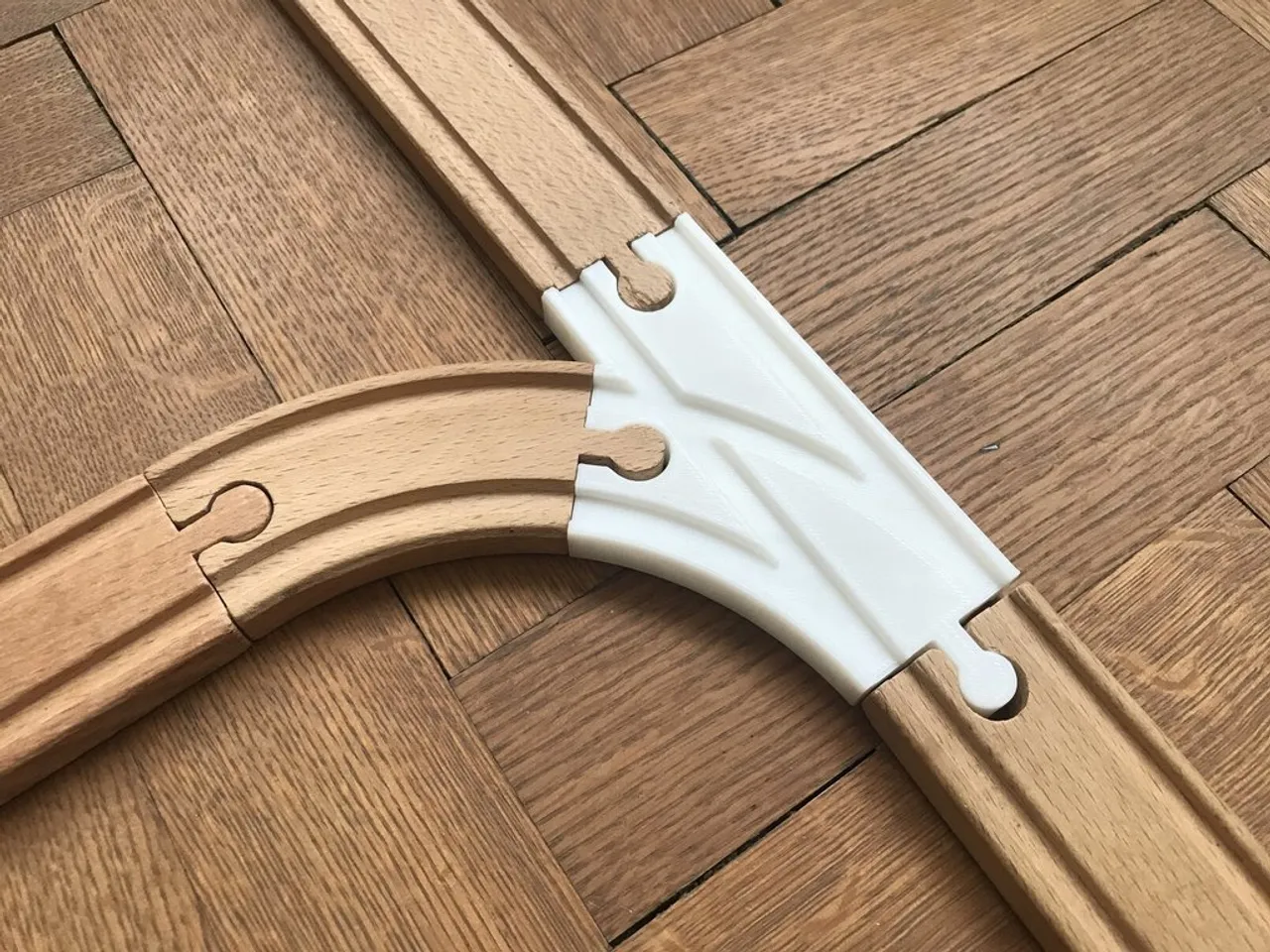 Wooden train switch track 2025