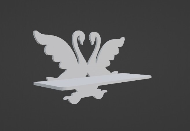 Miniatura 2 do modelo 3D swan shelf