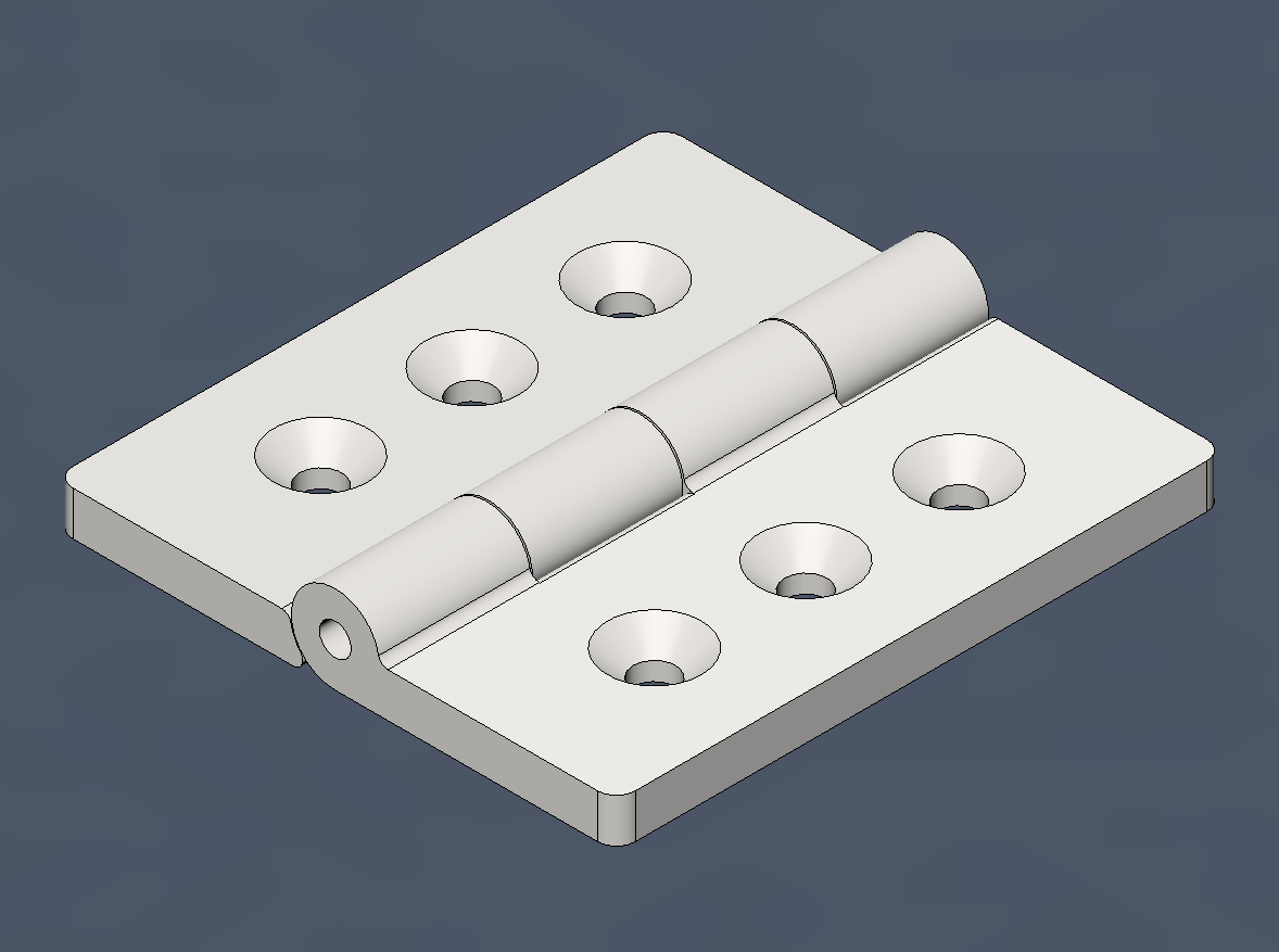 Heavy duty hinge with 3mmx65mm nail