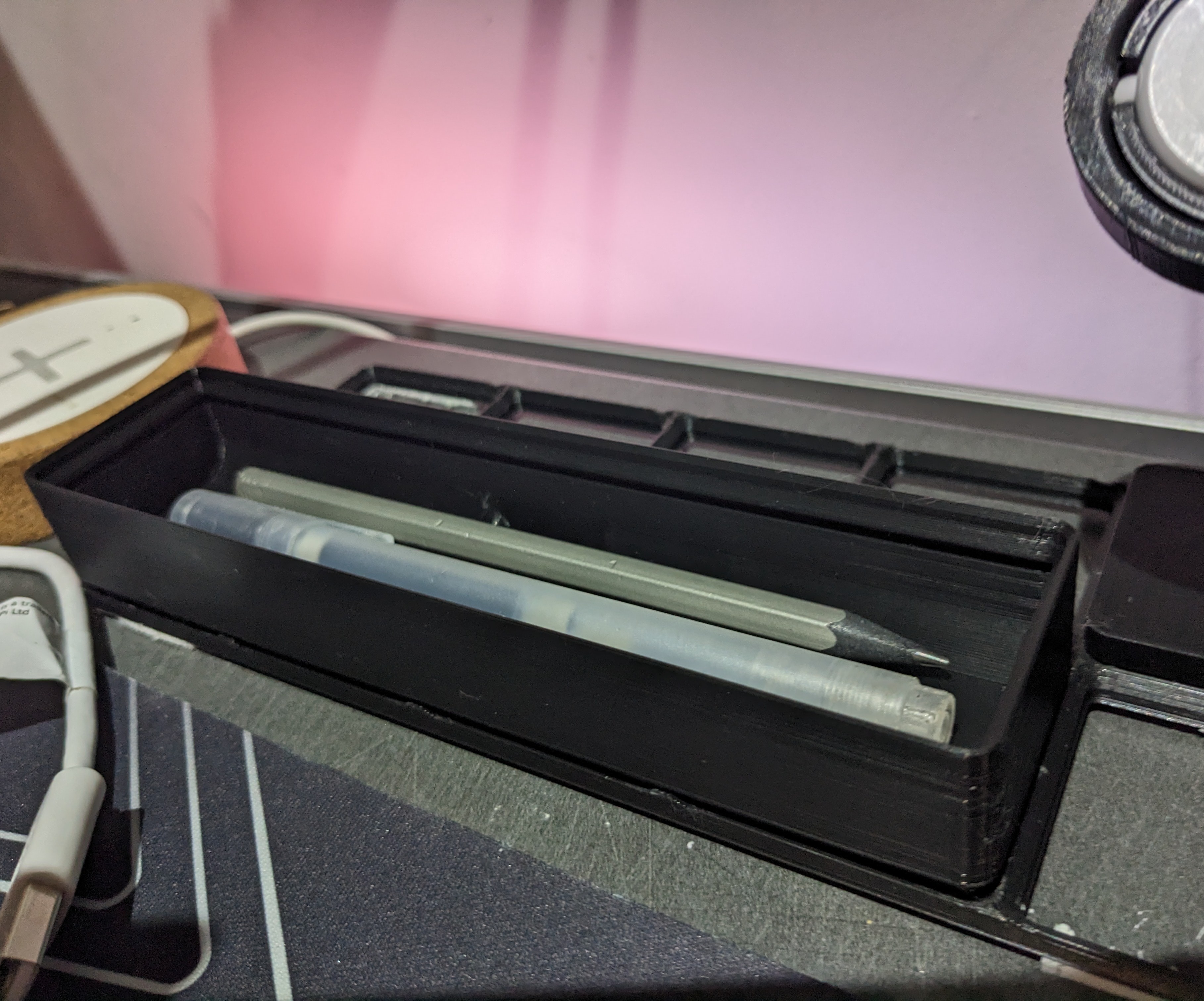 Gridfinity 1x4 Stackable Horizontal Pen Holder