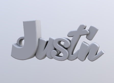 Justin keychain