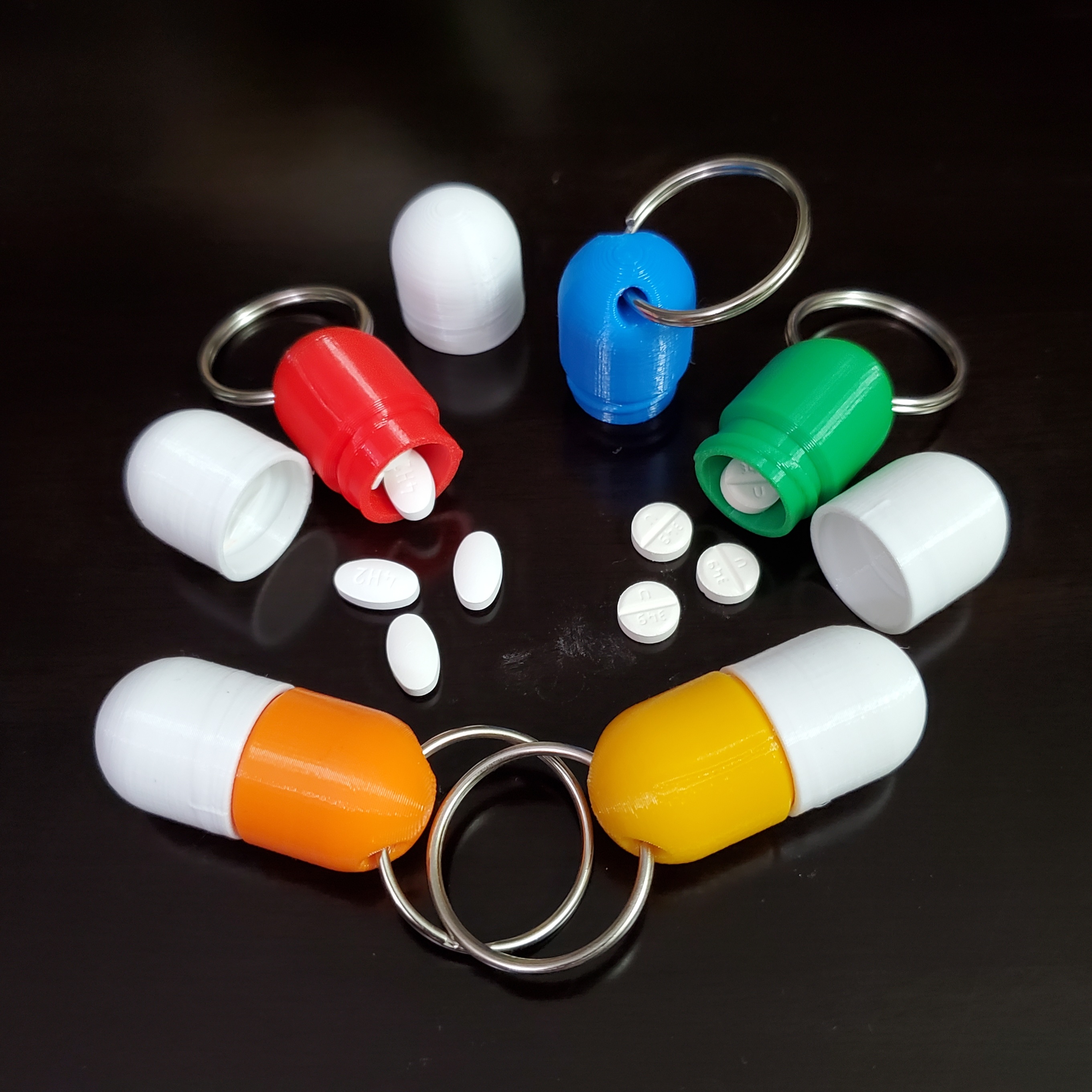 Pill Keychain - Pill Shaped Pill Case by Ziggy | Download free STL ...