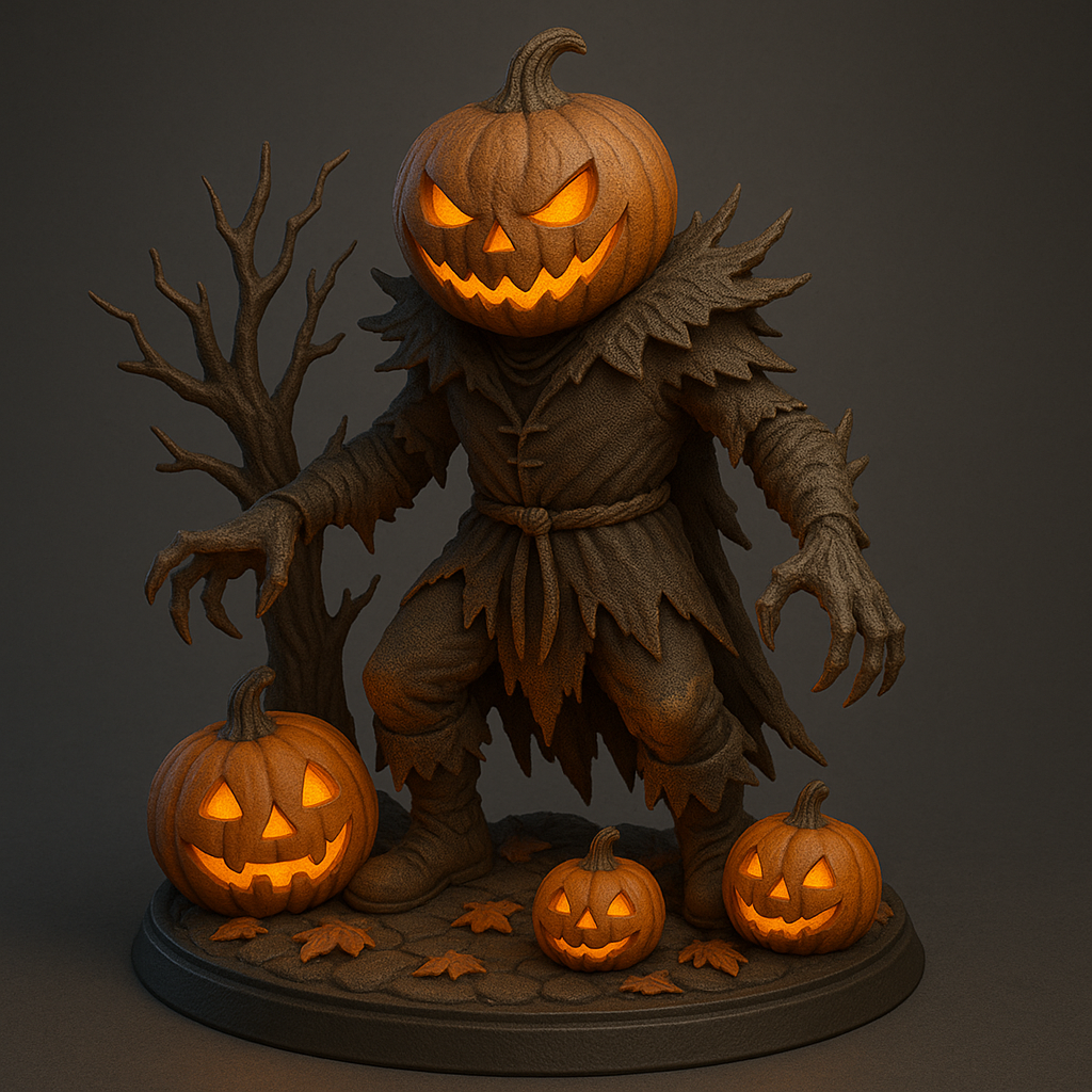 Halloween Pumpkin Scarecrow