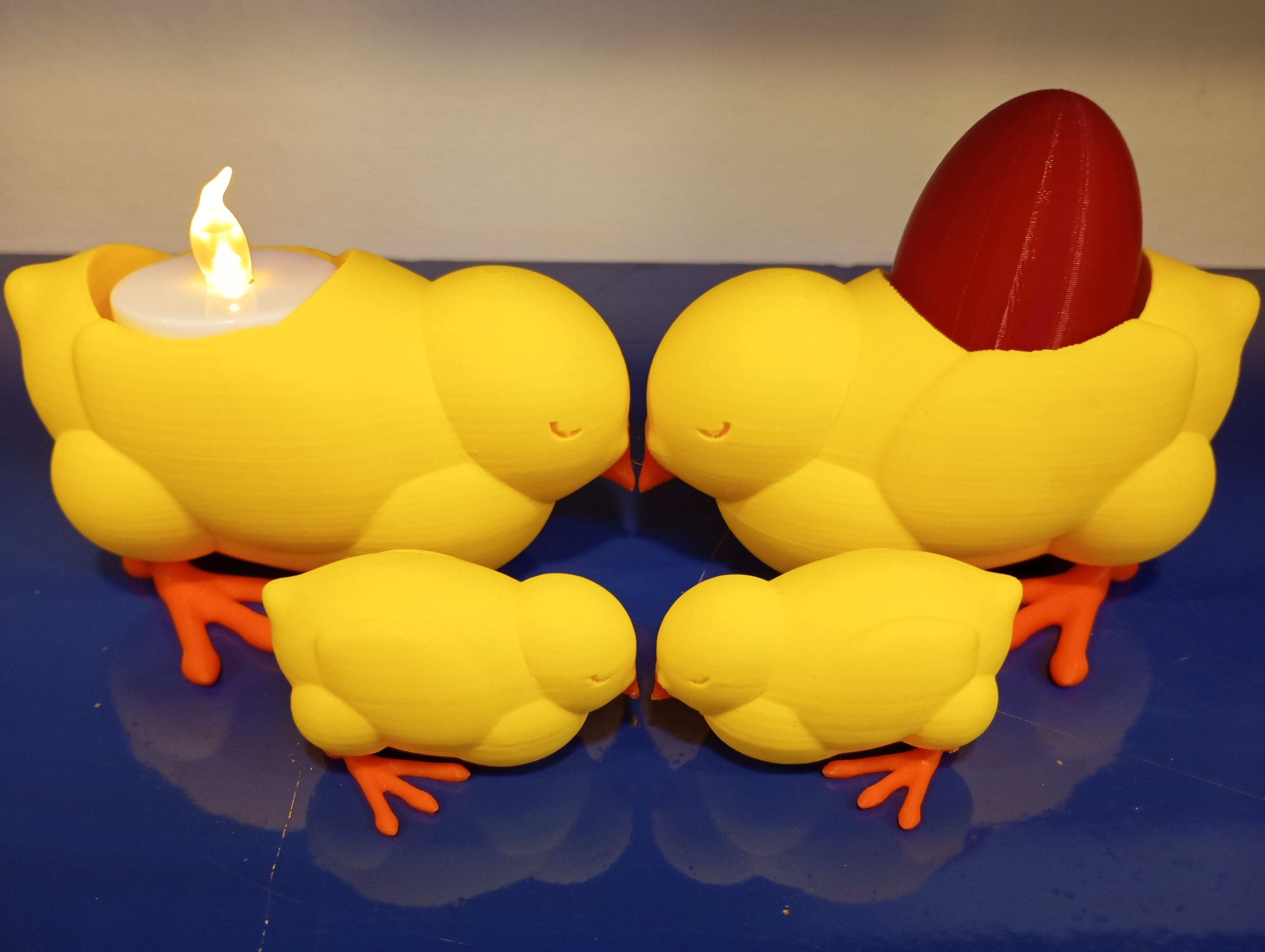 sleeping chick single, tealight, egg holder