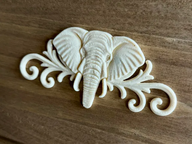 relief set elephant animal symbol model