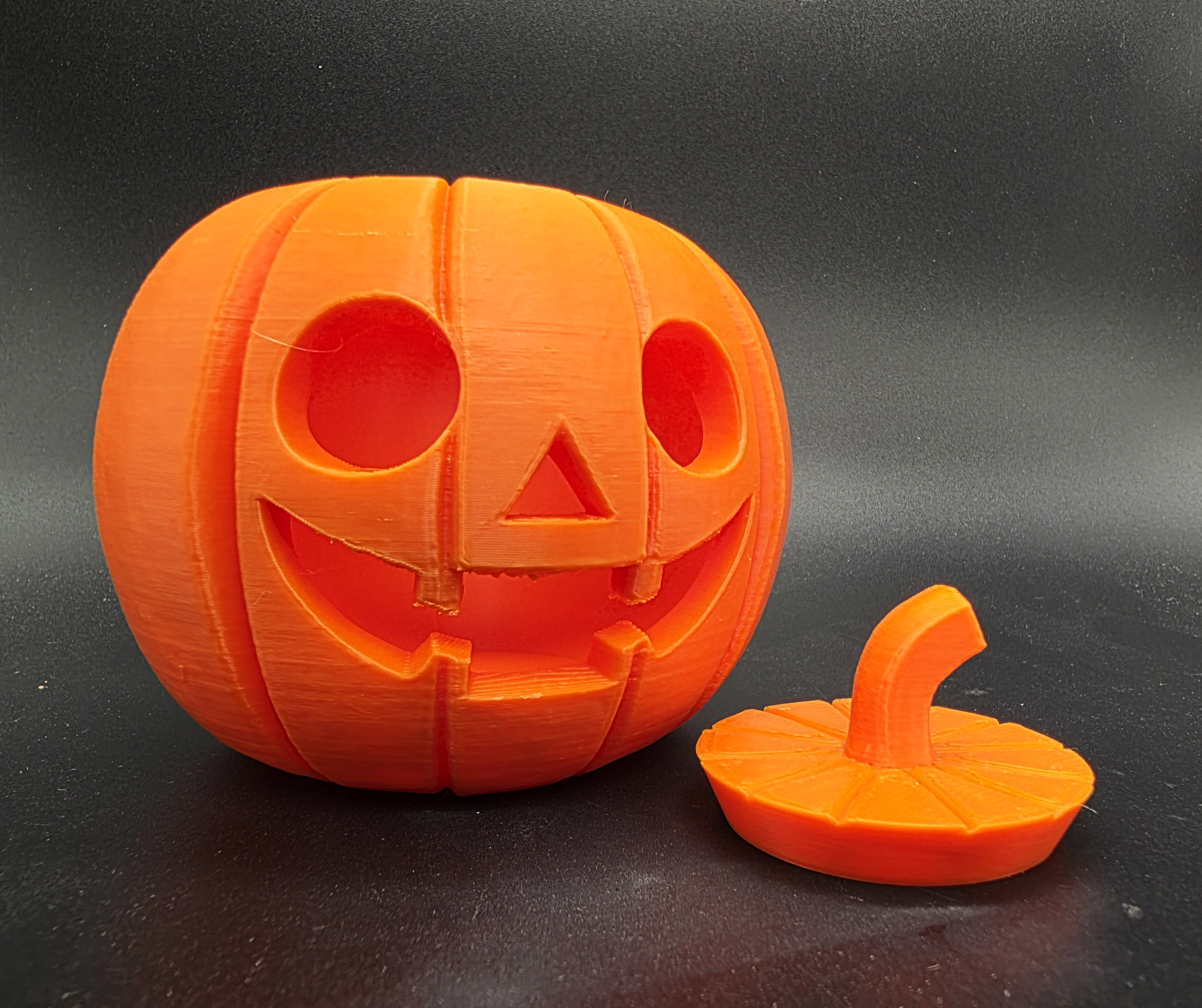Big-Eye Jack-o-Lantern w/Lid LED Tea Light Holder — miniatura 8