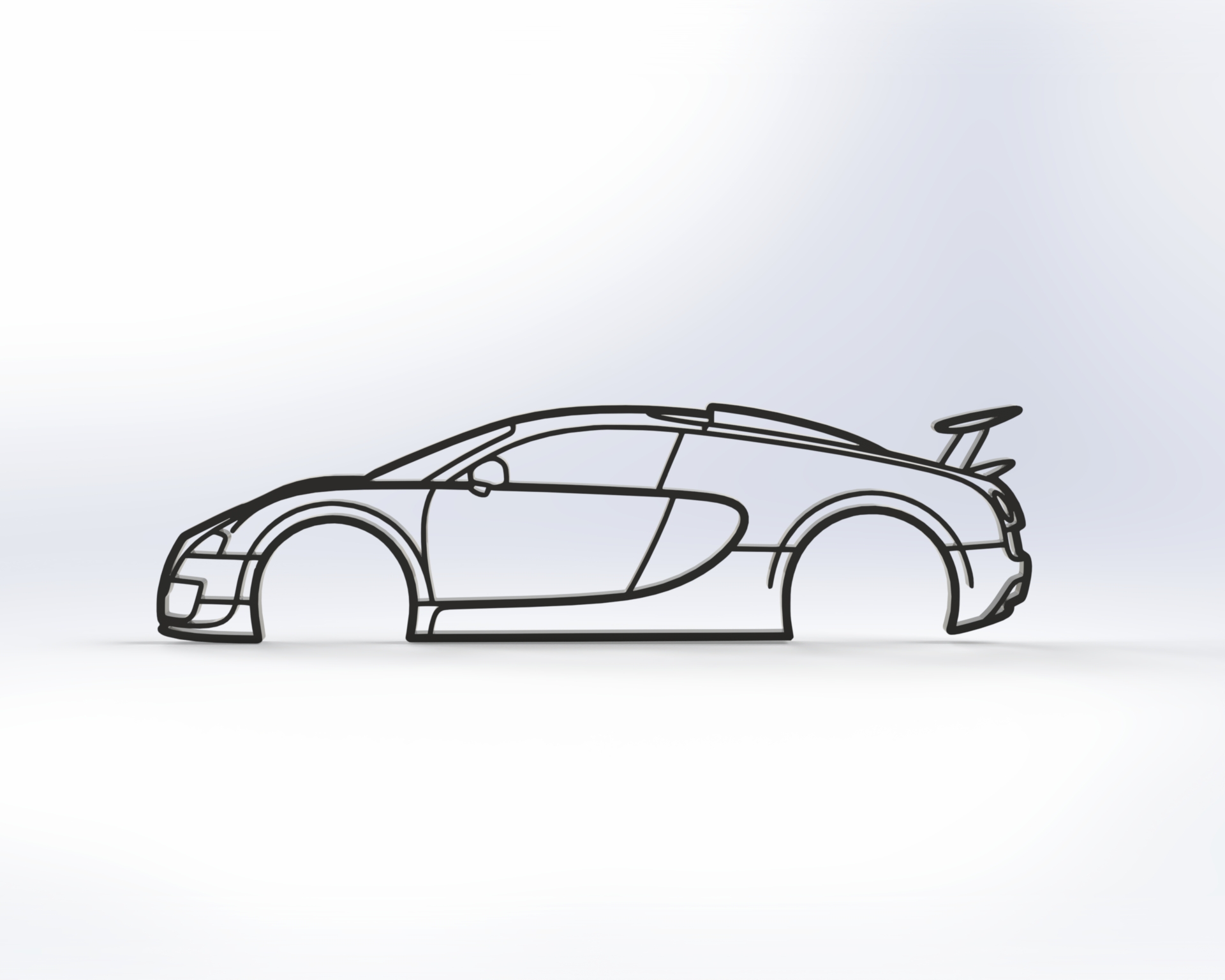 Bugatti Veyron 2D Wall Art