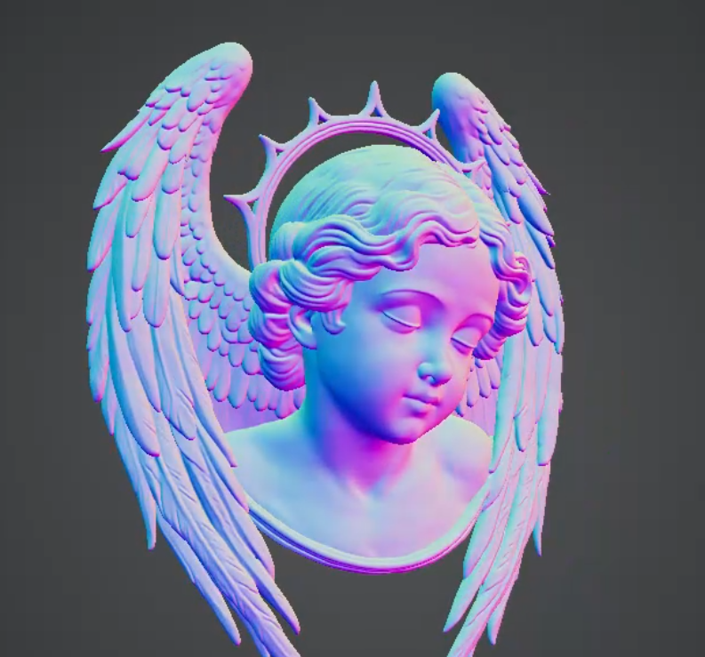 angel sculpture 3d model