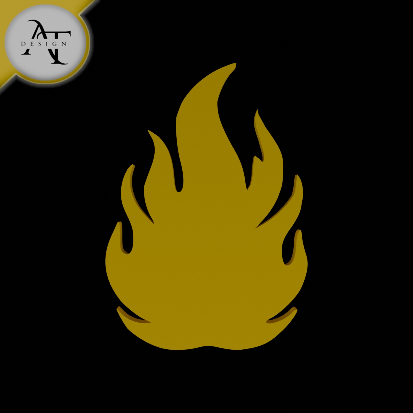 Simple Flame Symbol - 2D Art