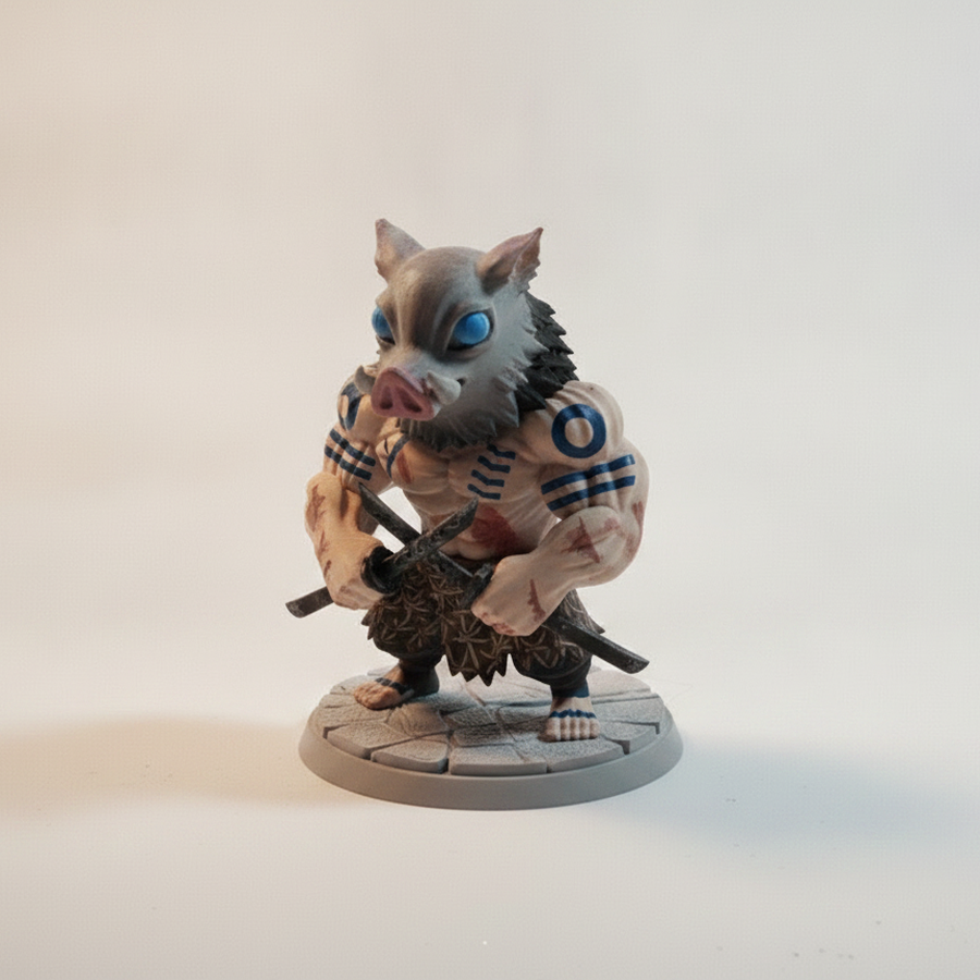Inosuke Boar Shirtless Figurine 3D Printable