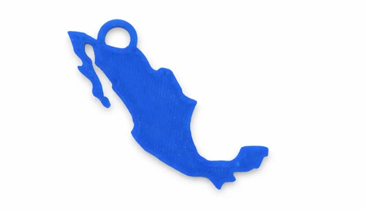 Map of Mexico keychain