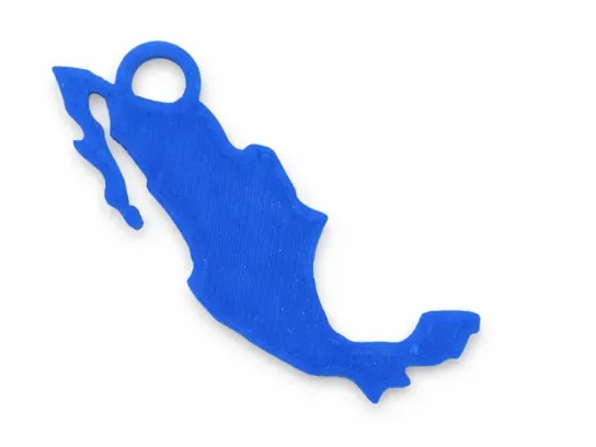 Map of Mexico keychain
