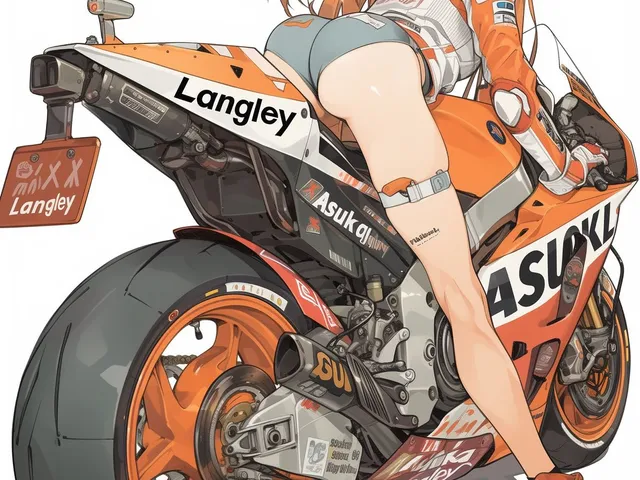 Asuka en moto