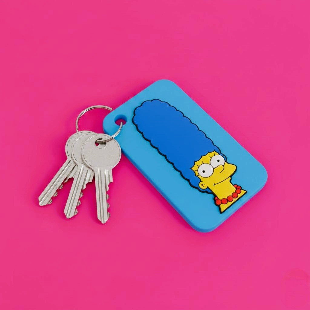 Marge Simpson Blue Hair Keychain