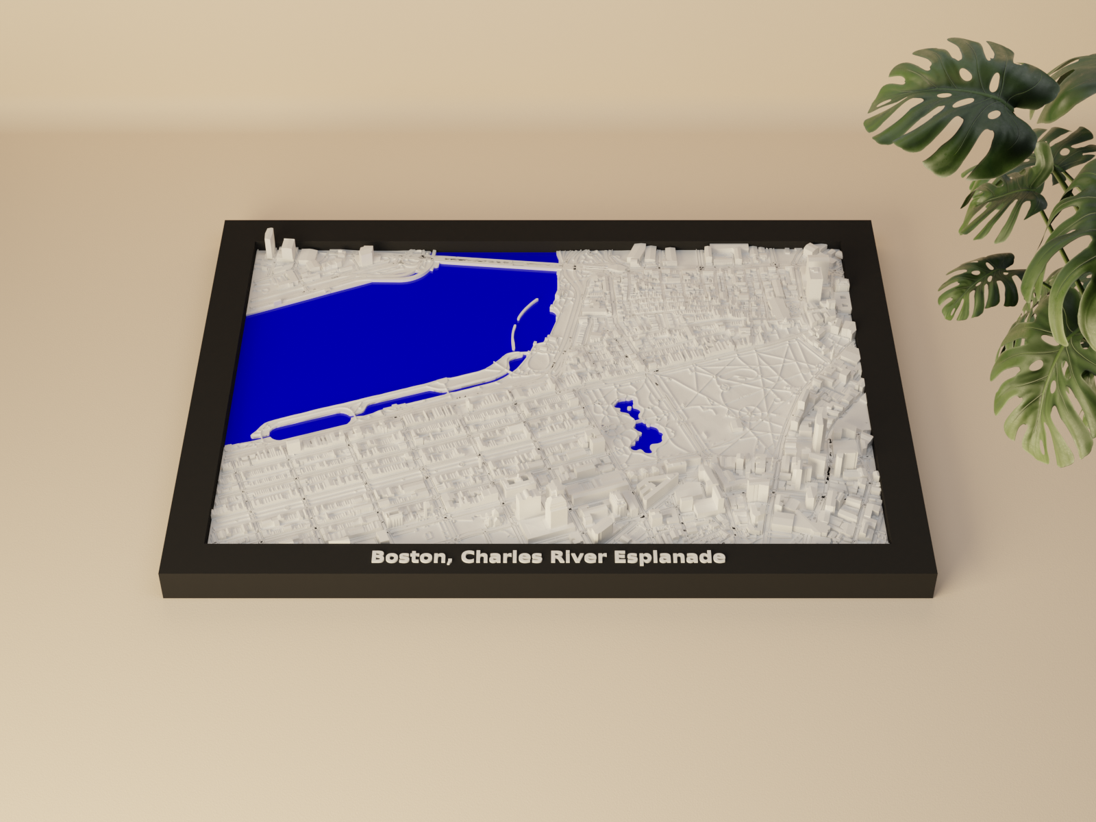 Boston, Charles River Esplanade, United States - 3D Miniature