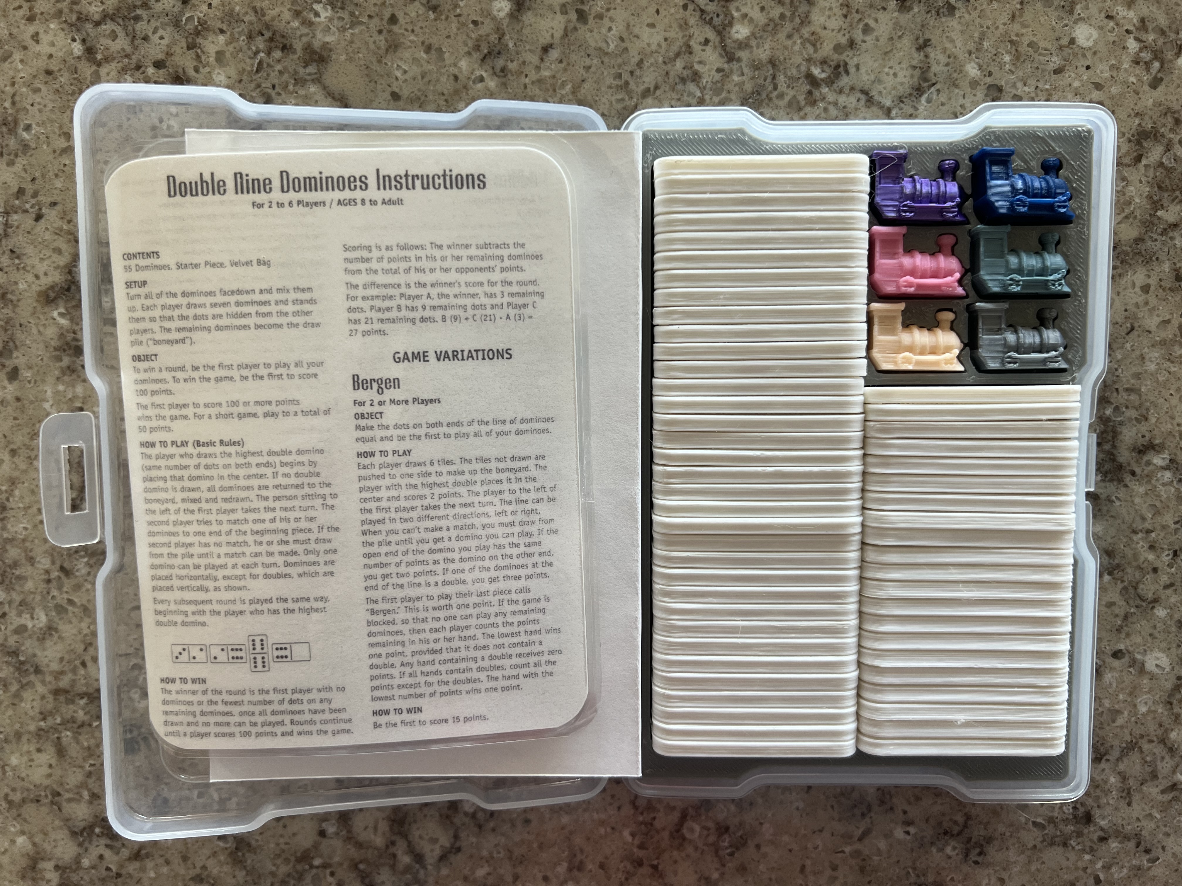 Double Nine Dominoes Insert for Photo Caddy 3D model thumbnail