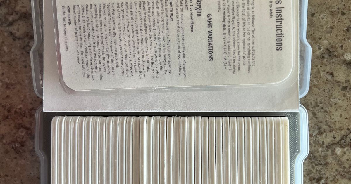 Double Nine Dominoes Insert for Photo Caddy by Jen | Download free STL ...
