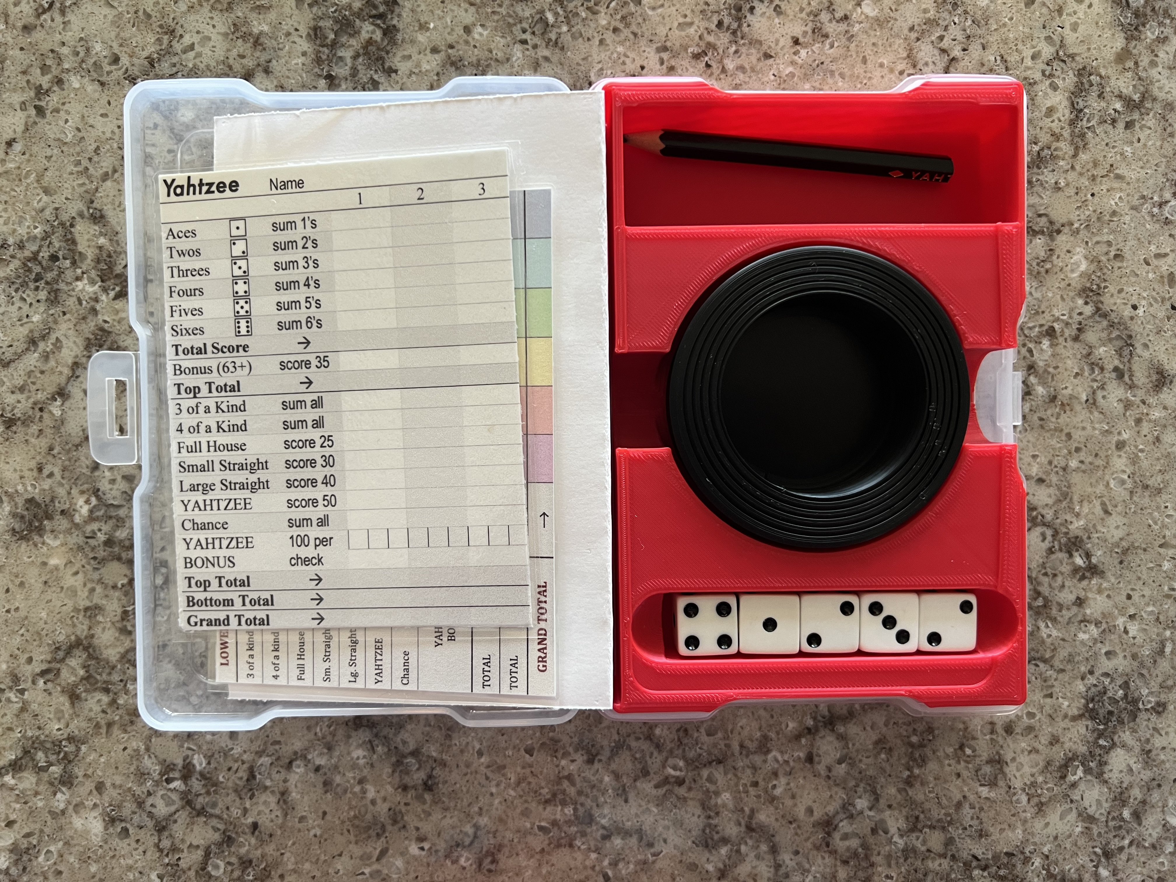 Yahtzee Insert for Photo Caddy 3D model thumbnail