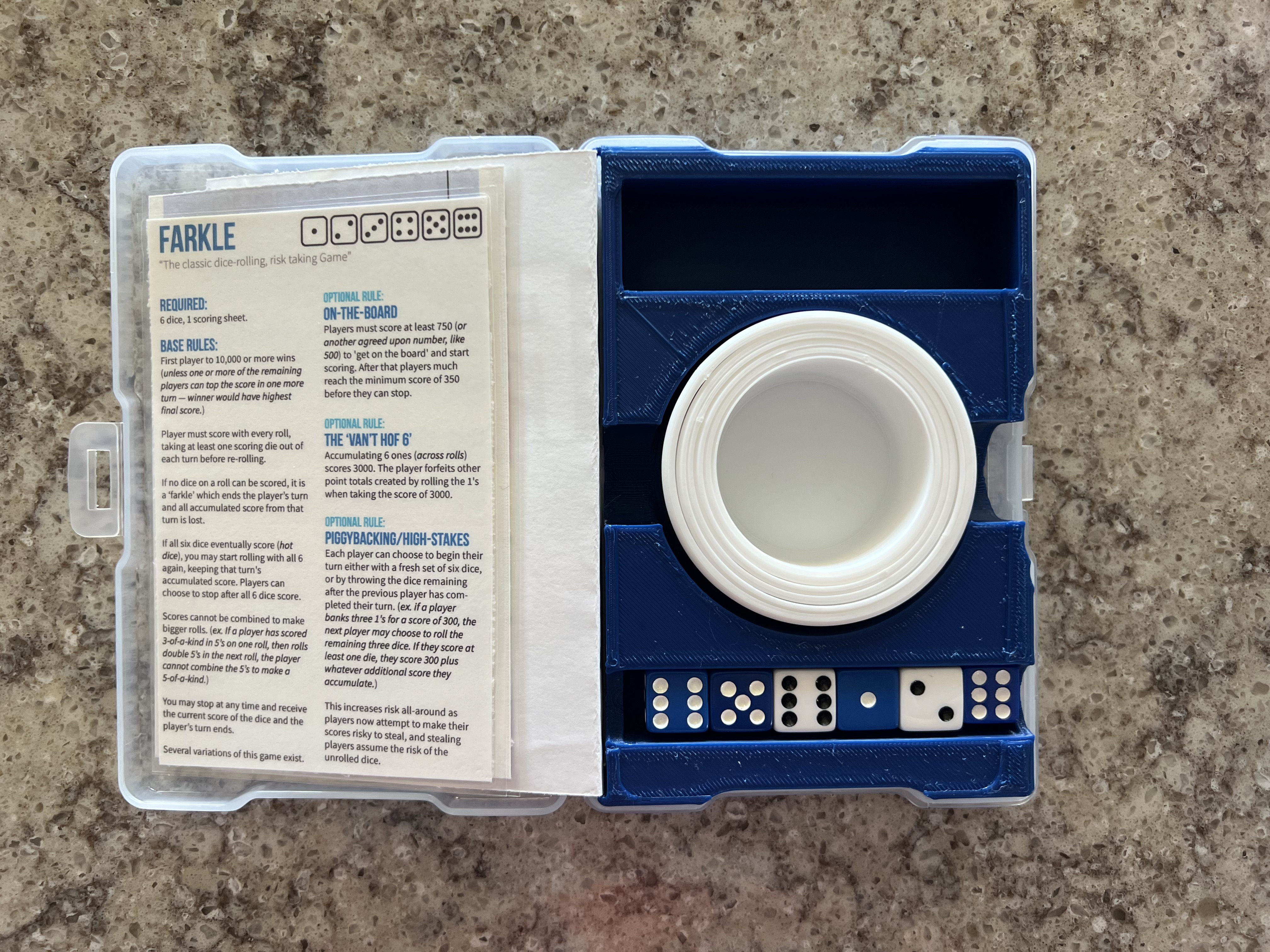 Farkle Insert for Photo Caddy 3D model thumbnail