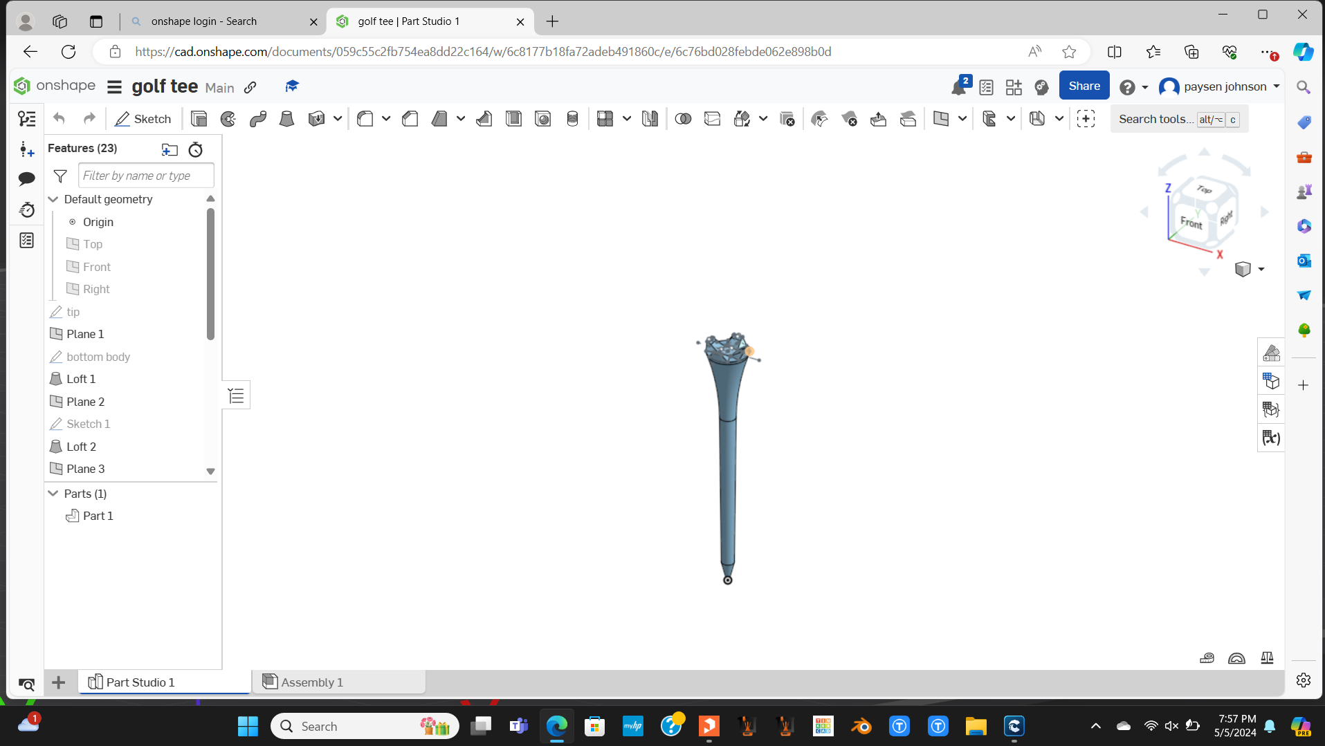 Miniatura 5 do modelo 3D Best Golf tee