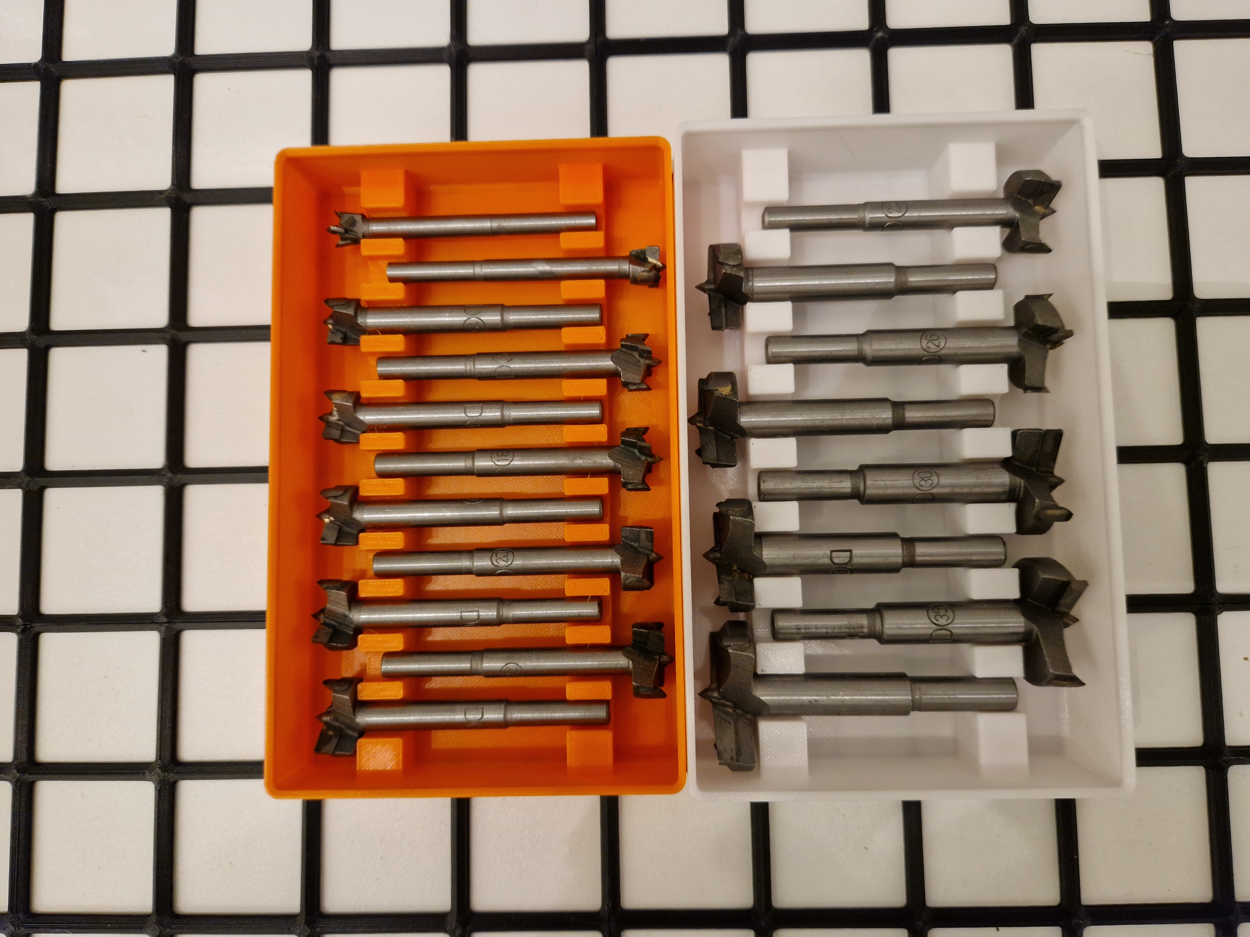 Gridfinity Bins for Forstner Drill Bits — thumbnail 3
