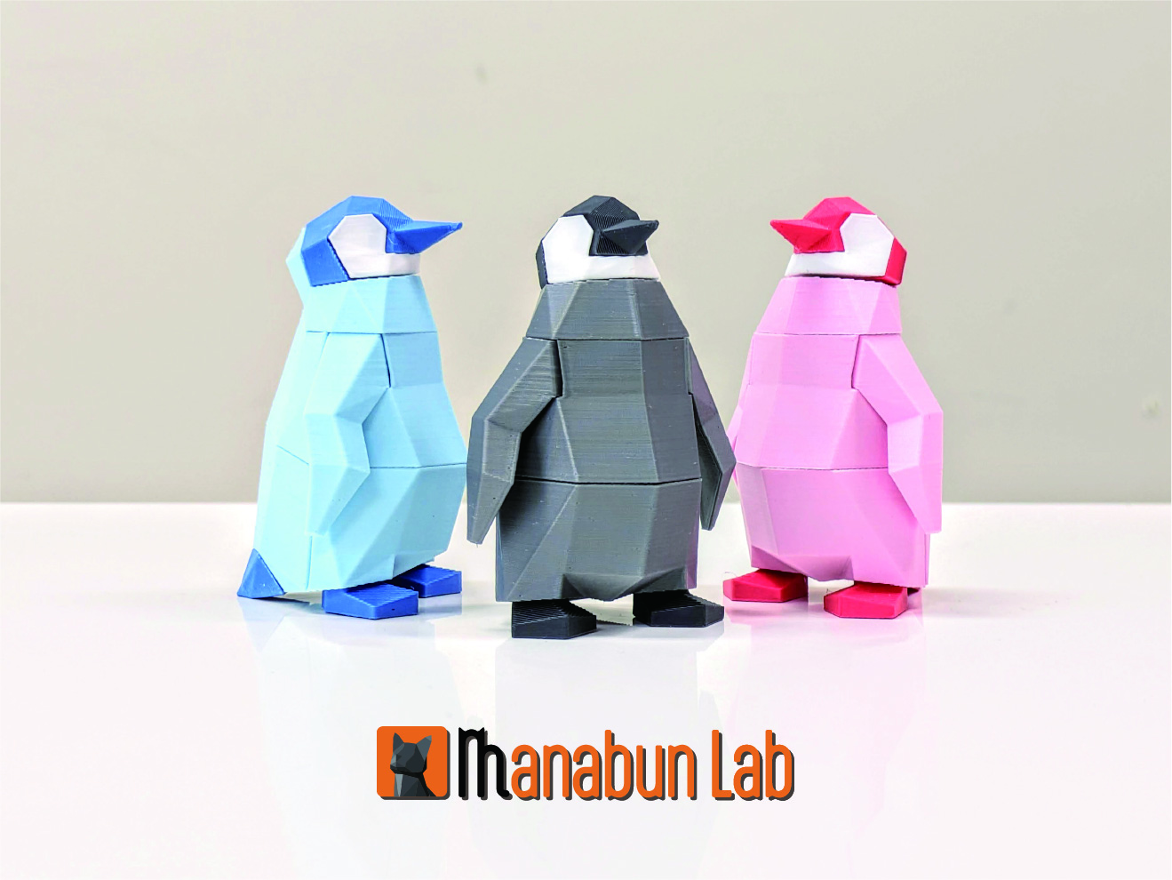 Low Poly Penguin Chick Magnet Puzzle