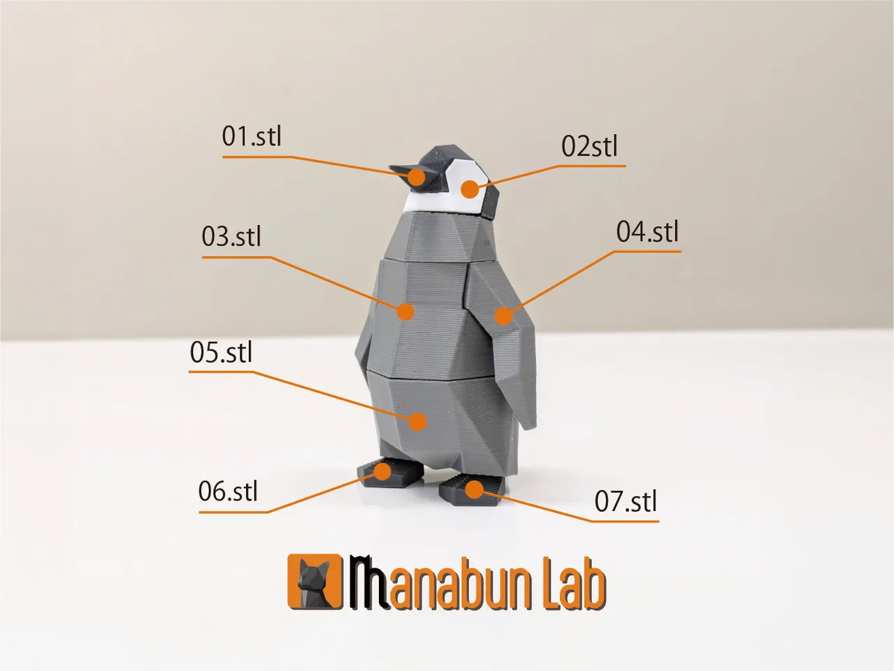 Low Poly Penguin Chick Magnet Puzzle by Manabun Lab | Download