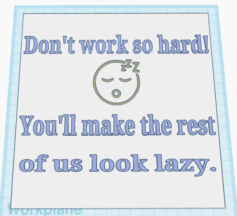 Sleeping At Work Sign by Phantom Printer | Download free STL model ...