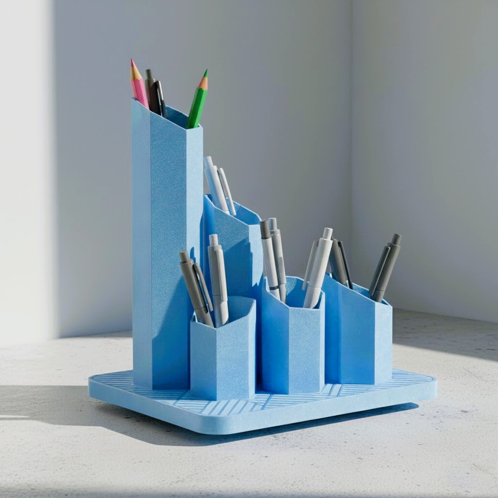 Desk Organizer - Modular Geometric Multi-Tier Pen Holder