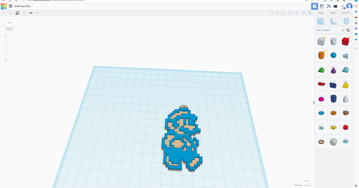 Super Mario pixel keychain by johnny Little | Download free STL model ...