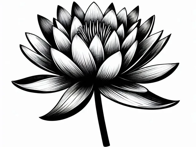 Waterlily flower pattern brooch