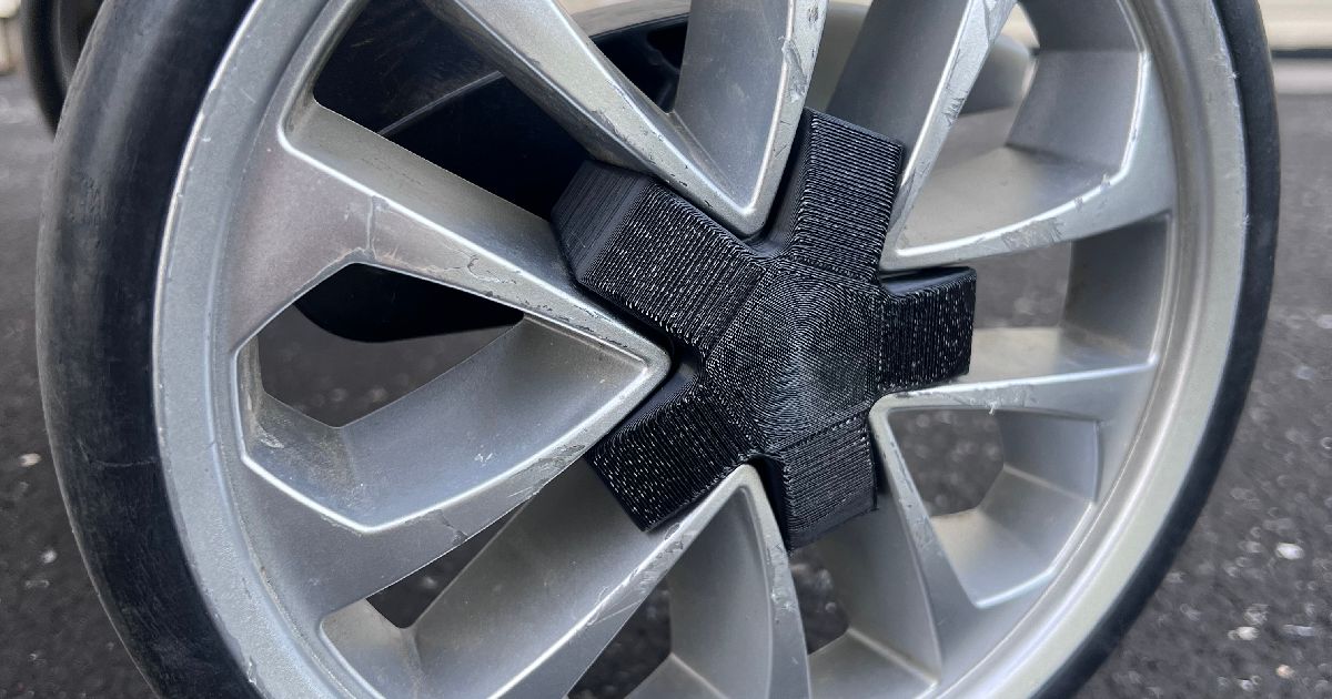 Chicco Bravo Stroller Wheel Cap with AirTag Pocket by Ryan Amey