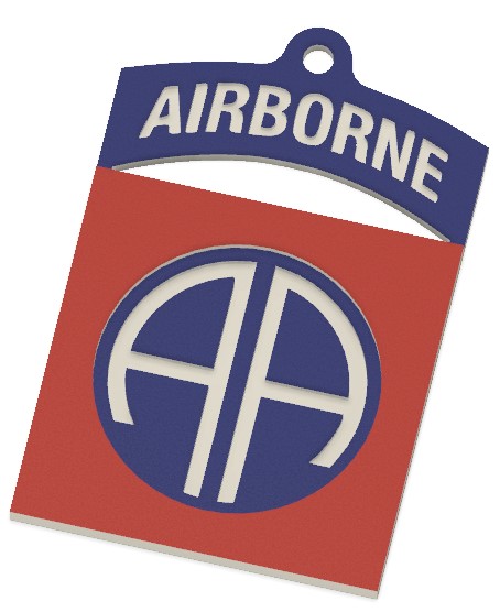 82nd Airborne Div. Patch Keychain by 3D Ideation | Download free STL ...