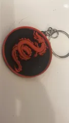 Llavero dragon - Black & Red Dragon KeyChain