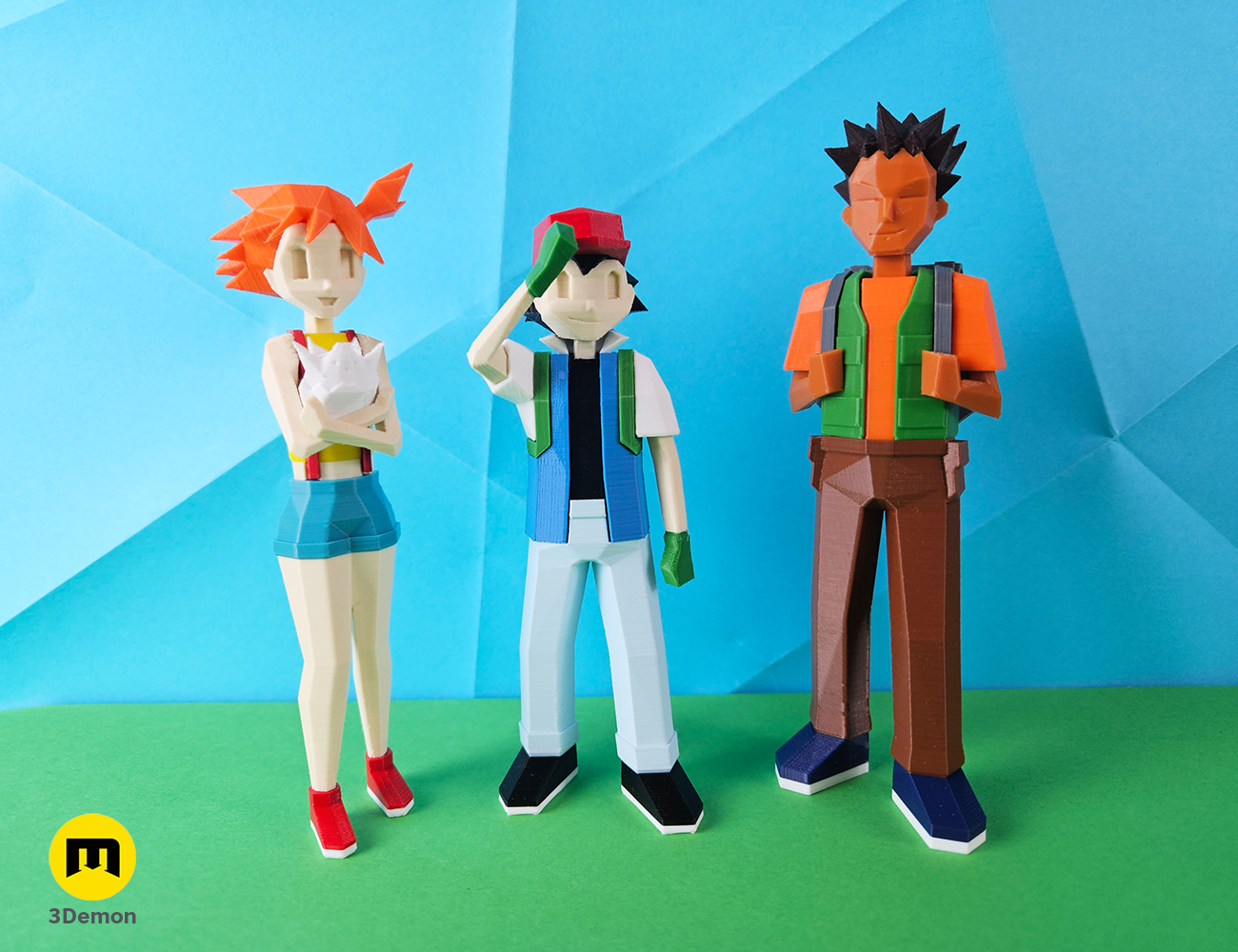 Low Poly Ash, Misty and Brock from Pokemon! by 3Demon | Download free STL  model | Printables.com