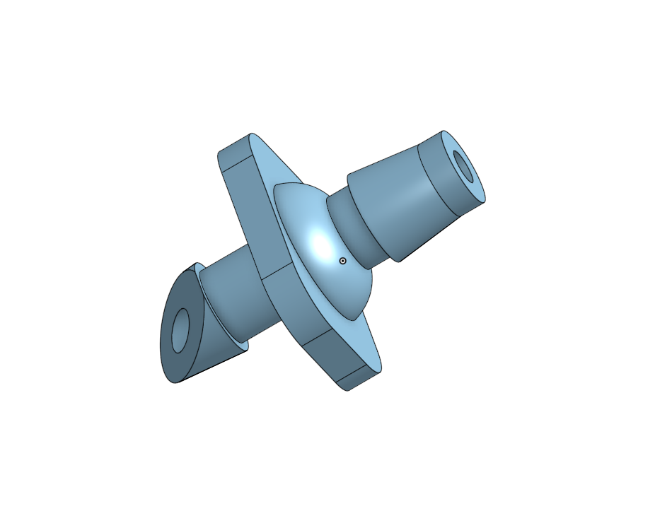 Microdrip spike connector 4mm drip tube to main tubing