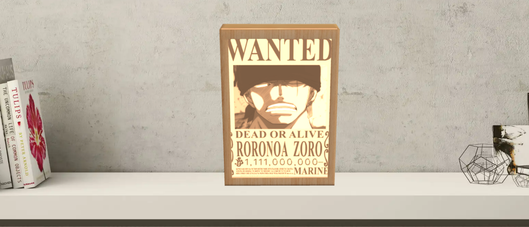 Roronoa Zoro Wanted Poster Lithophane By EFY Download Free STL Model roronoa-zoro-wanted-poster-lithophane-by-efy-download-free-stl-model