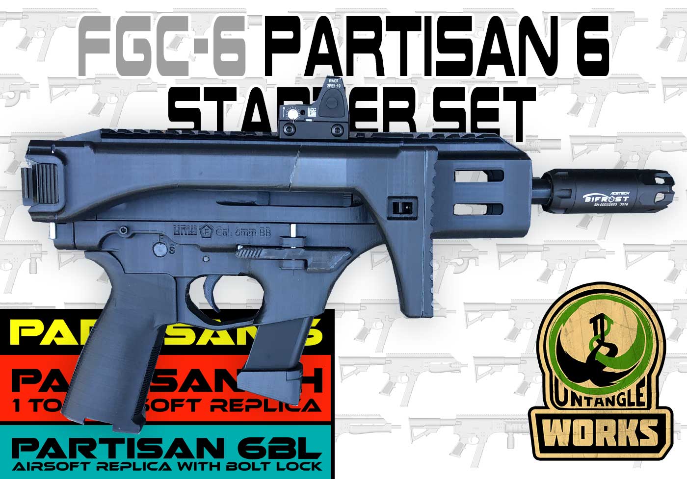 PARTISAN 6 H / BL PARTISAN 9 REPLICA STARTER KIT GBB GBBR AIRSOFT