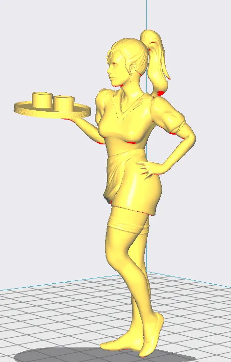 Sexy Waitress Figure by Onur Yıldırım | Download free STL model ...