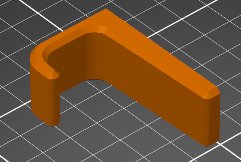 Simple hook for glueing or mounting tape