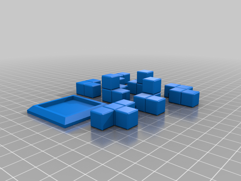 SOMA cube puzzel with base