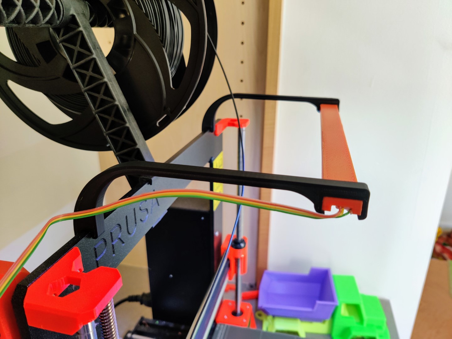 Prusa i3 LED strip mount with Max Z clearance