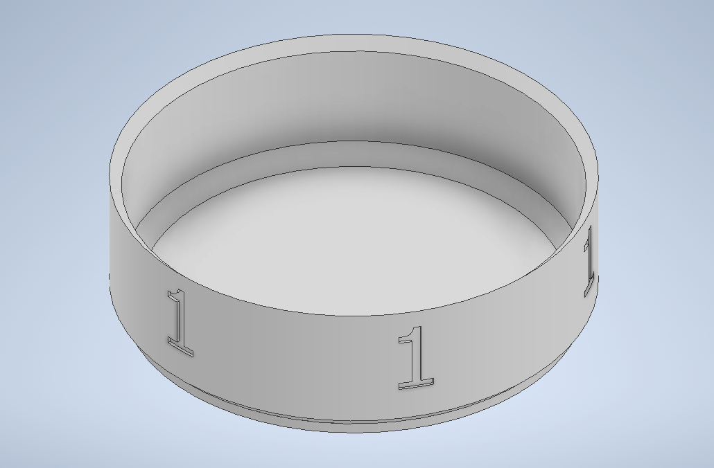 Miniatura 2 do modelo 3D Bowl with numbers/without numbers, stackable