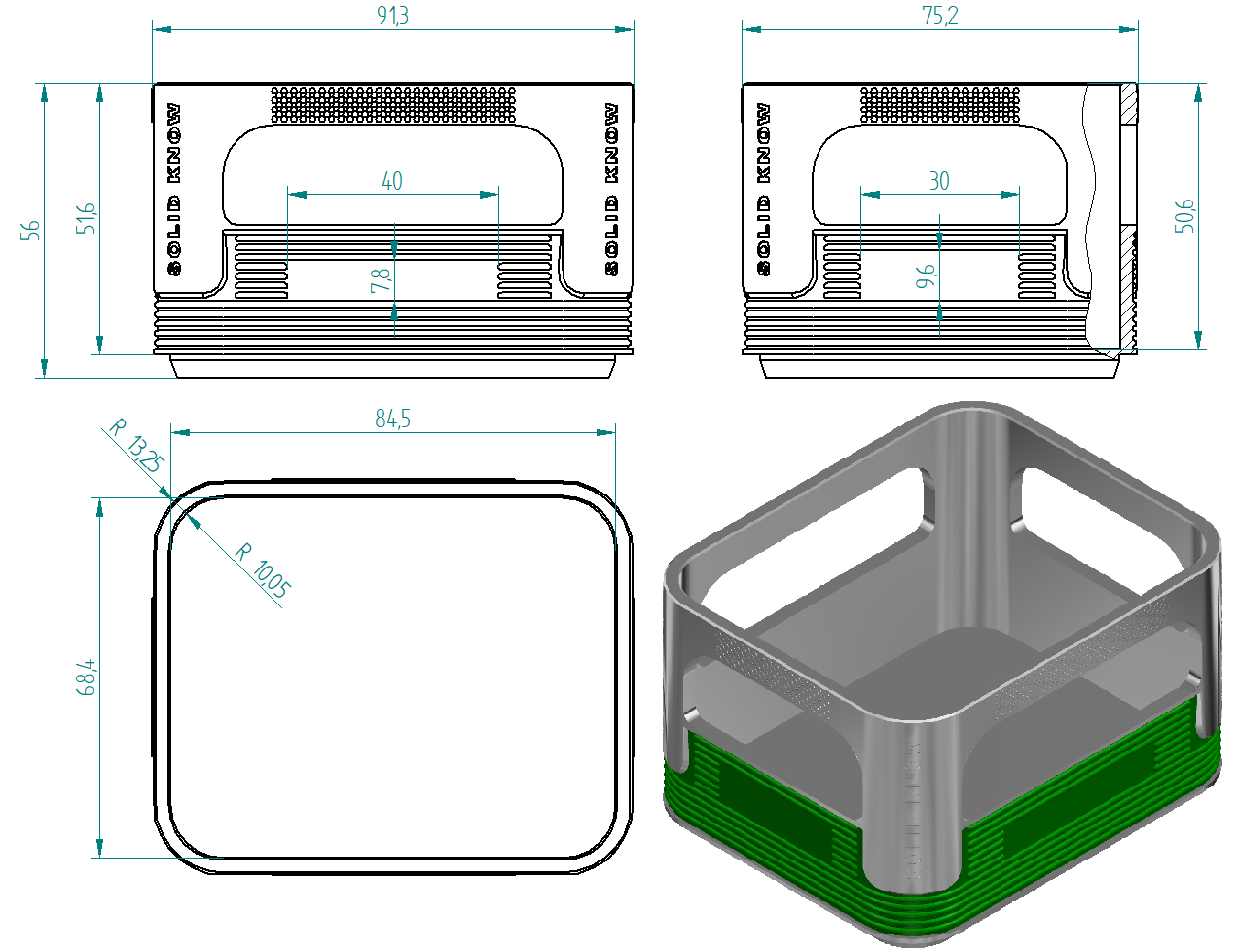Miniatura 3 do modelo 3D Mini boxes Stackable (Veltins beer crate design)